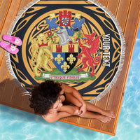 Personalized Monmouthshire Wales Beach Blanket Coat Of Arms Celtic Style - Wonder Print Shop