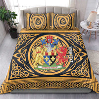 Personalized Monmouthshire Wales Bedding Set Coat Of Arms Celtic Style - Wonder Print Shop