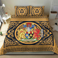 Personalized Monmouthshire Wales Bedding Set Coat Of Arms Celtic Style - Wonder Print Shop