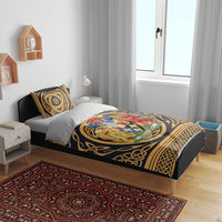 Personalized Monmouthshire Wales Bedding Set Coat Of Arms Celtic Style - Wonder Print Shop