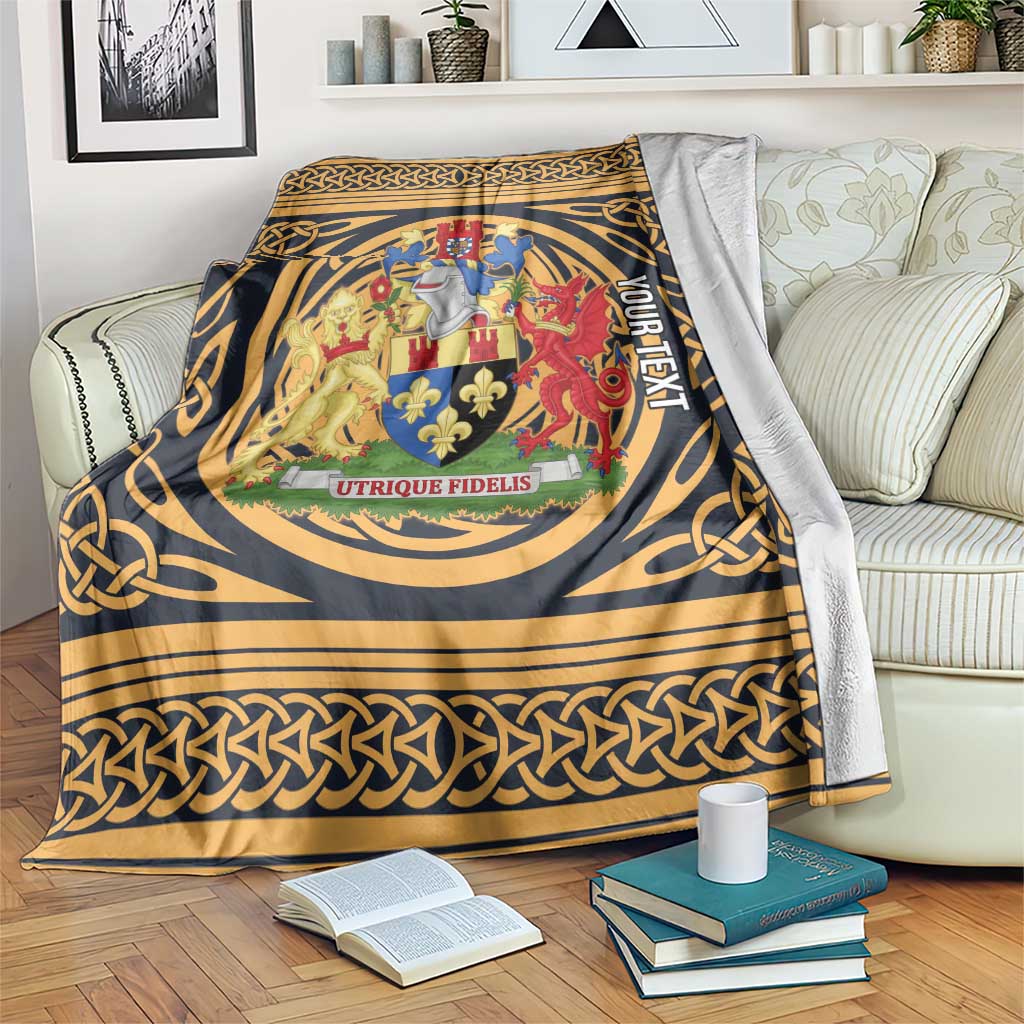 Personalized Monmouthshire Wales Blanket Coat Of Arms Celtic Style - Wonder Print Shop