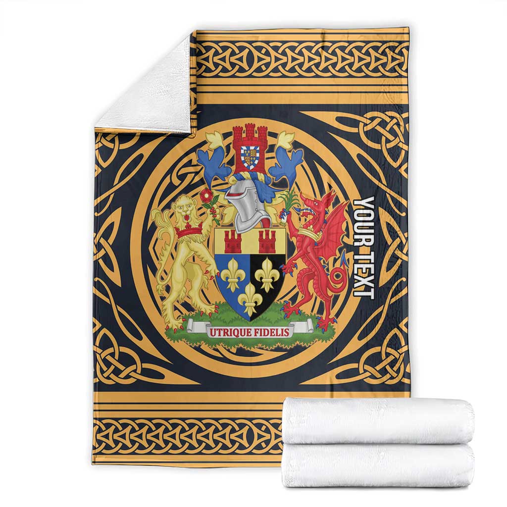 Personalized Monmouthshire Wales Blanket Coat Of Arms Celtic Style - Wonder Print Shop