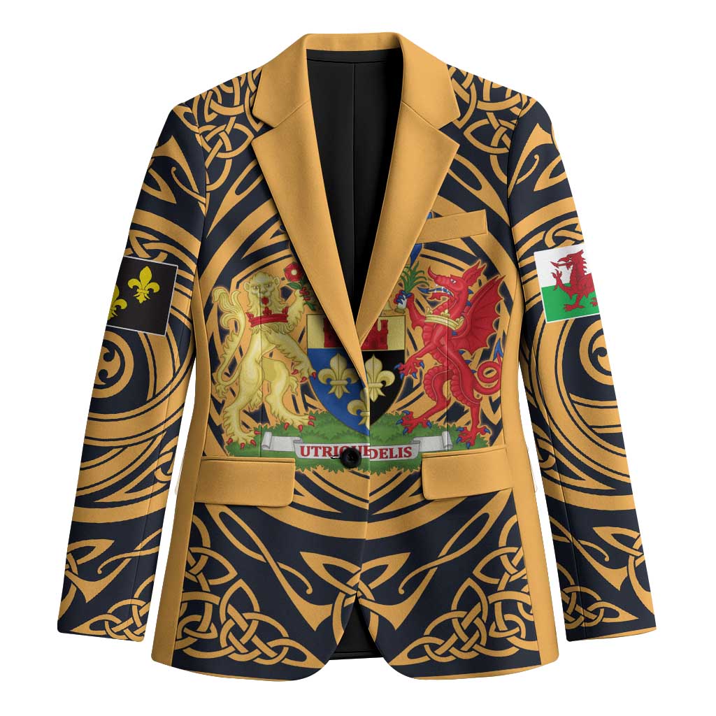 Personalized Monmouthshire Wales Blazer Coat Of Arms Celtic Style - Wonder Print Shop