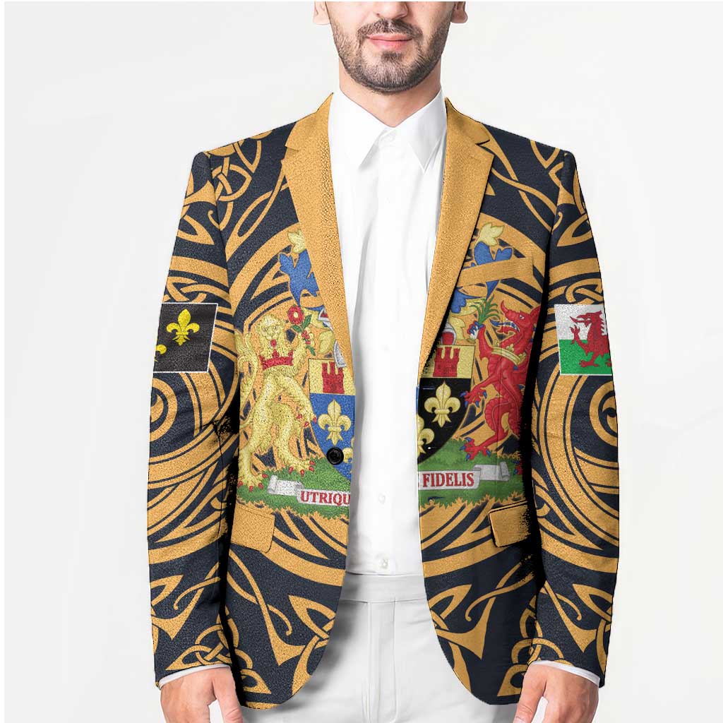 Personalized Monmouthshire Wales Blazer Coat Of Arms Celtic Style - Wonder Print Shop