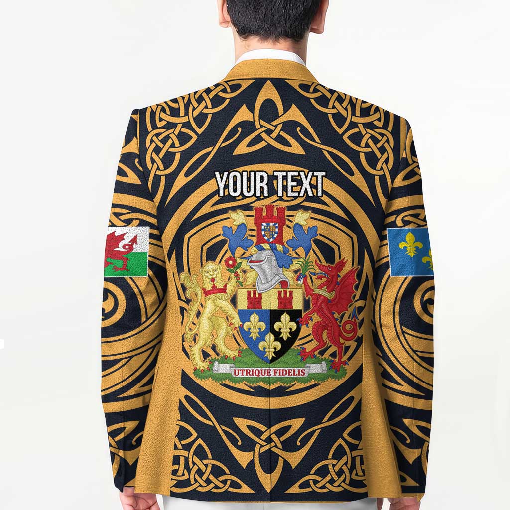 Personalized Monmouthshire Wales Blazer Coat Of Arms Celtic Style - Wonder Print Shop