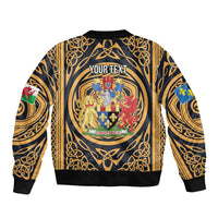 Personalized Monmouthshire Wales Bomber Jacket Coat Of Arms Celtic Style - Wonder Print Shop