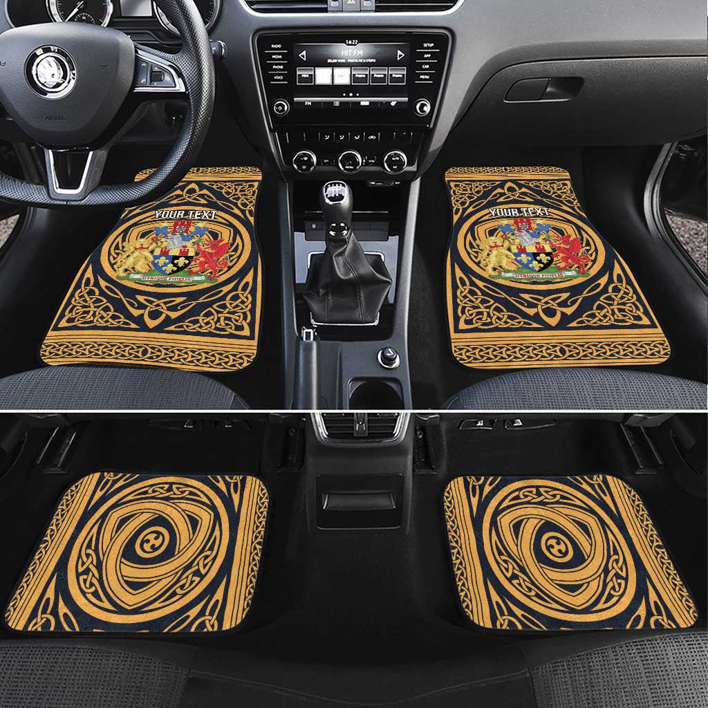 Personalized Monmouthshire Wales Car Mats Coat Of Arms Celtic Style - Wonder Print Shop