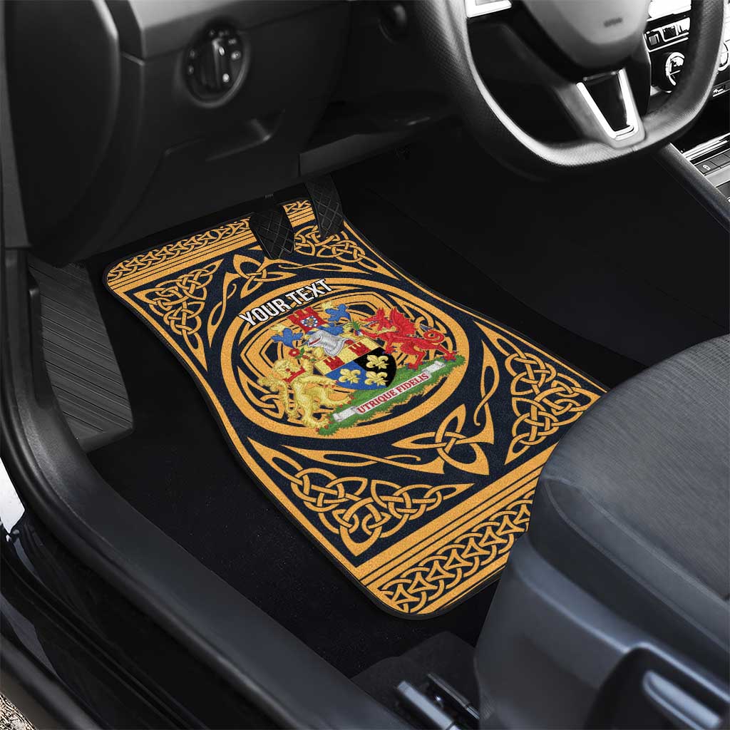 Personalized Monmouthshire Wales Car Mats Coat Of Arms Celtic Style - Wonder Print Shop