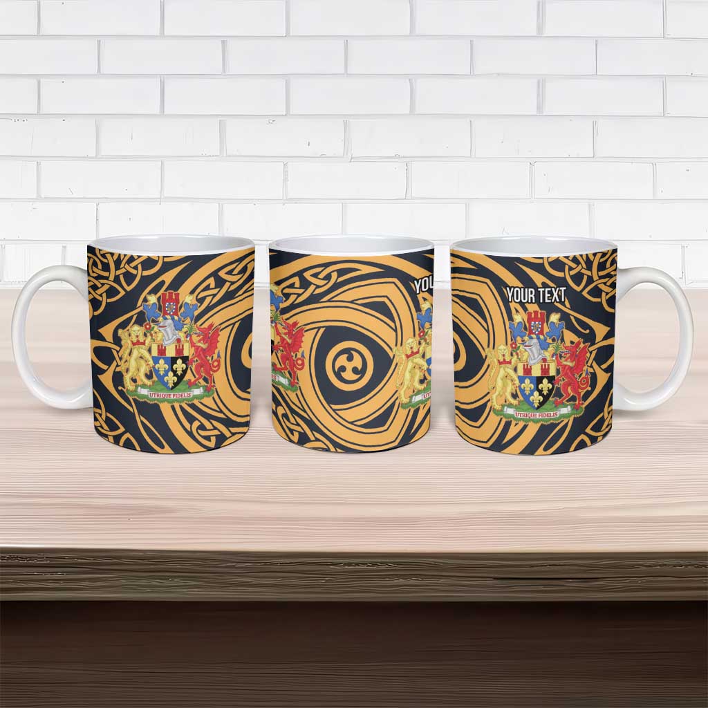 Personalized Monmouthshire Wales Ceramic Mug Coat Of Arms Celtic Style - Wonder Print Shop