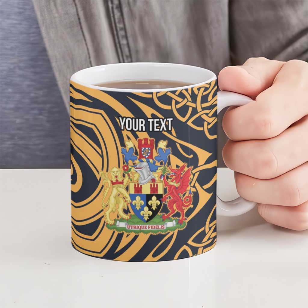 Personalized Monmouthshire Wales Ceramic Mug Coat Of Arms Celtic Style - Wonder Print Shop
