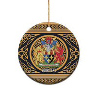 Personalized Monmouthshire Wales Ceramic Ornament Coat Of Arms Celtic Style - Wonder Print Shop