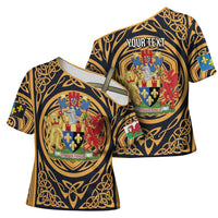 Personalized Monmouthshire Wales Cross Shoulder Shirt Coat Of Arms Celtic Style - Wonder Print Shop