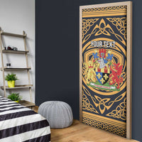 Personalized Monmouthshire Wales Door Cover Coat Of Arms Celtic Style - Wonder Print Shop