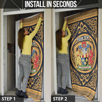 Personalized Monmouthshire Wales Door Cover Coat Of Arms Celtic Style - Wonder Print Shop