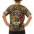Personalized Monmouthshire Wales Family Matching Off The Shoulder Long Sleeve Dress and Hawaiian Shirt Coat Of Arms Celtic Style - Wonder Print Shop