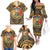 Personalized Monmouthshire Wales Family Matching Off The Shoulder Long Sleeve Dress and Hawaiian Shirt Coat Of Arms Celtic Style - Wonder Print Shop