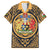 Personalized Monmouthshire Wales Family Matching Off The Shoulder Long Sleeve Dress and Hawaiian Shirt Coat Of Arms Celtic Style - Wonder Print Shop