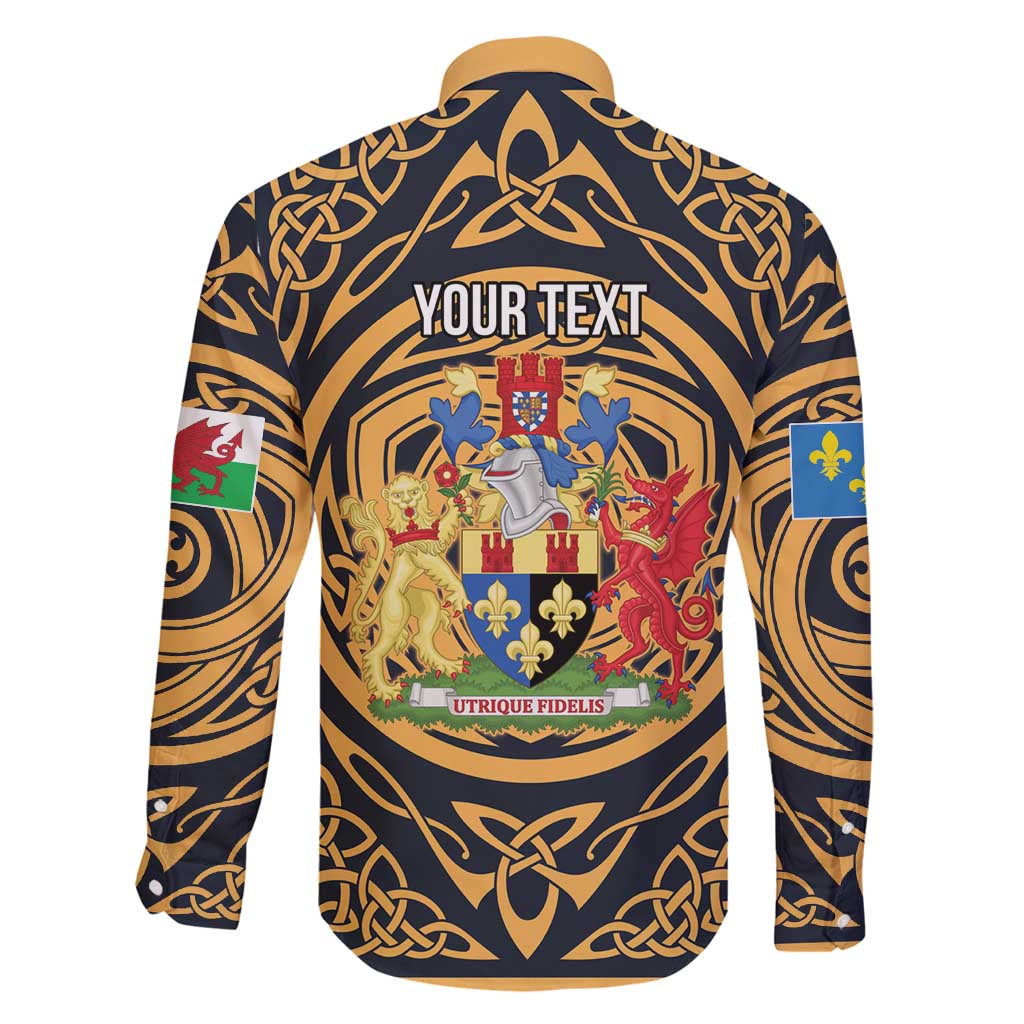 Personalized Monmouthshire Wales Family Matching Off Shoulder Short Dress and Hawaiian Shirt Coat Of Arms Celtic Style - Wonder Print Shop