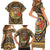 Personalized Monmouthshire Wales Family Matching Short Sleeve Bodycon Dress and Hawaiian Shirt Coat Of Arms Celtic Style - Wonder Print Shop