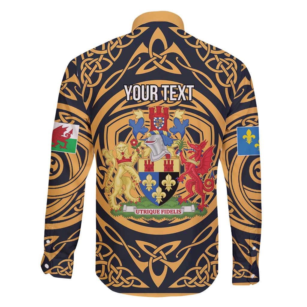 Personalized Monmouthshire Wales Family Matching Short Sleeve Bodycon Dress and Hawaiian Shirt Coat Of Arms Celtic Style - Wonder Print Shop