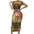 Personalized Monmouthshire Wales Family Matching Short Sleeve Bodycon Dress and Hawaiian Shirt Coat Of Arms Celtic Style - Wonder Print Shop