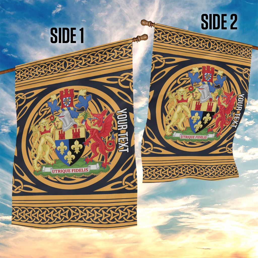 Personalized Monmouthshire Wales Garden Flag Coat Of Arms Celtic Style - Wonder Print Shop