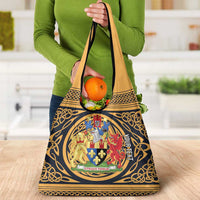 Personalized Monmouthshire Wales Grocery Bag Coat Of Arms Celtic Style - Wonder Print Shop