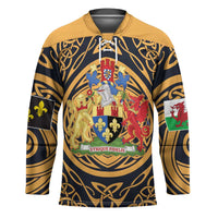 Personalized Monmouthshire Wales Hockey Jersey Coat Of Arms Celtic Style - Wonder Print Shop