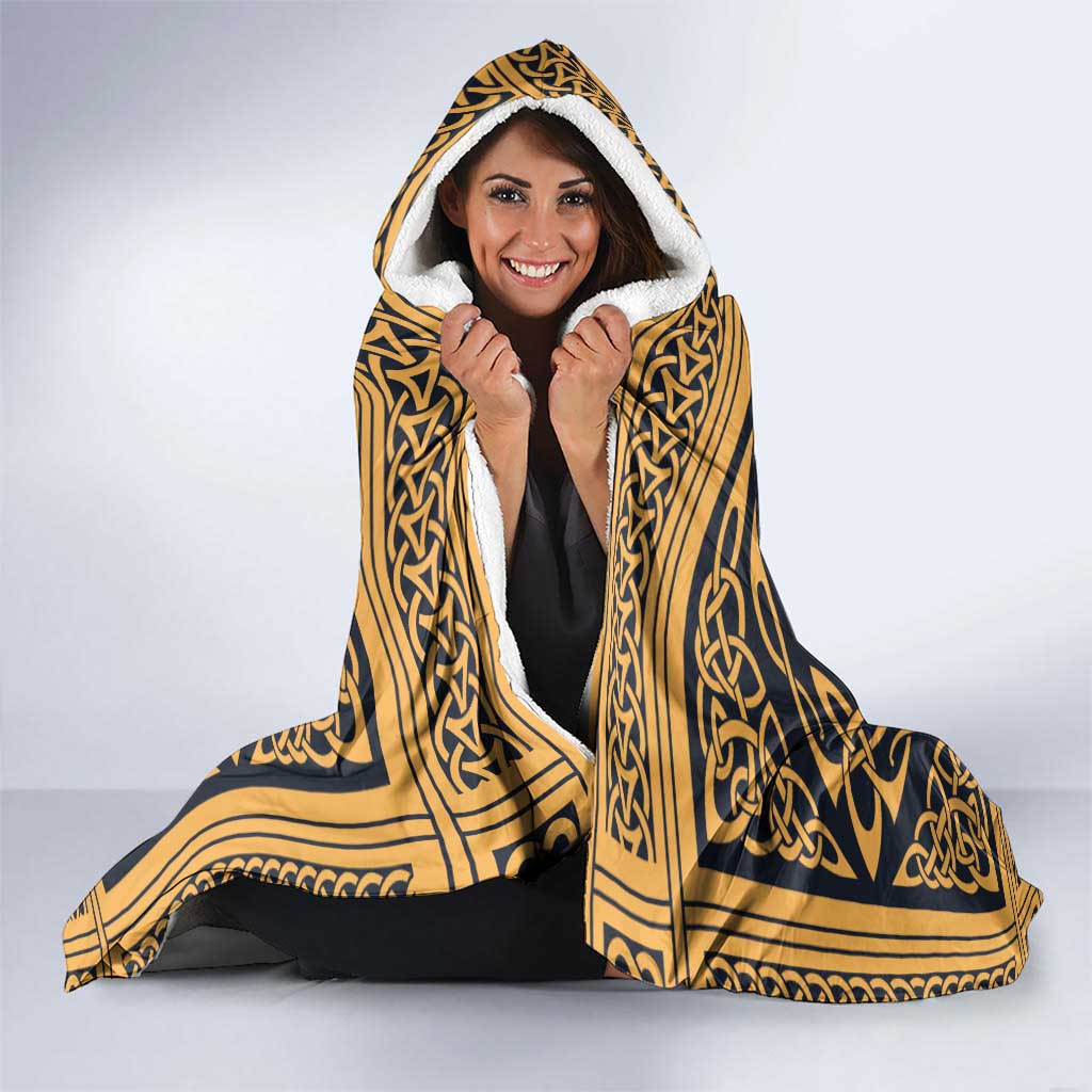 Personalized Monmouthshire Wales Hooded Blanket Coat Of Arms Celtic Style - Wonder Print Shop