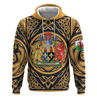 Personalized Monmouthshire Wales Hoodie Coat Of Arms Celtic Style - Wonder Print Shop