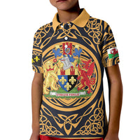 Personalized Monmouthshire Wales Kid Polo Shirt Coat Of Arms Celtic Style - Wonder Print Shop