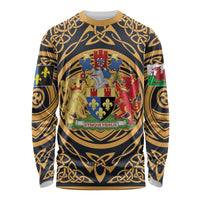 Personalized Monmouthshire Wales Long Sleeve Shirt Coat Of Arms Celtic Style - Wonder Print Shop
