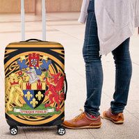 Personalized Monmouthshire Wales Luggage Cover Coat Of Arms Celtic Style - Wonder Print Shop