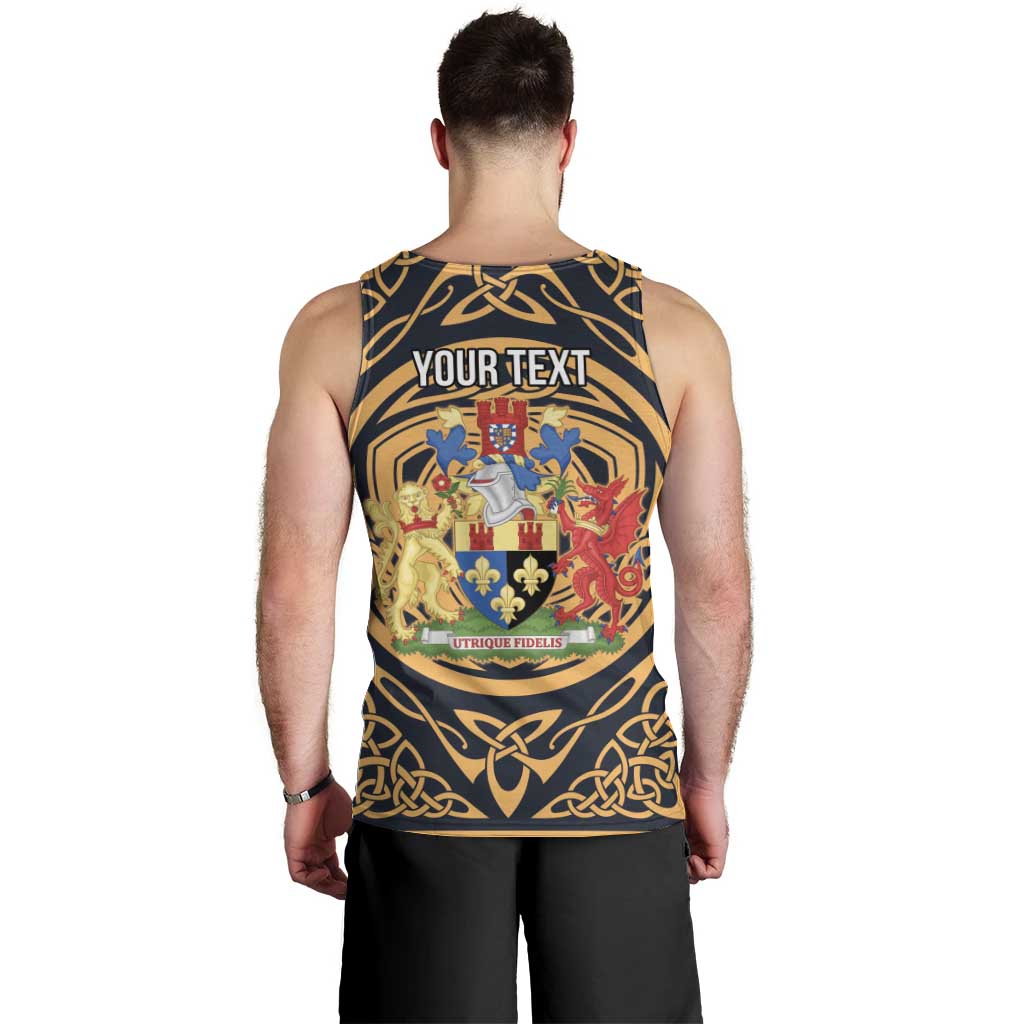 Personalized Monmouthshire Wales Men Tank Top Coat Of Arms Celtic Style - Wonder Print Shop