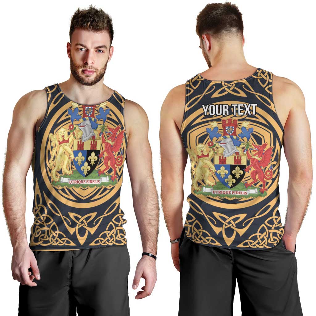 Personalized Monmouthshire Wales Men Tank Top Coat Of Arms Celtic Style - Wonder Print Shop