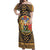 Personalized Monmouthshire Wales Off Shoulder Maxi Dress Coat Of Arms Celtic Style - Wonder Print Shop