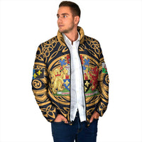 Personalized Monmouthshire Wales Padded Jacket Coat Of Arms Celtic Style - Wonder Print Shop