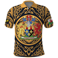 Personalized Monmouthshire Wales Polo Shirt Coat Of Arms Celtic Style - Wonder Print Shop