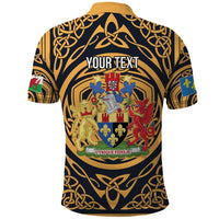 Personalized Monmouthshire Wales Polo Shirt Coat Of Arms Celtic Style - Wonder Print Shop