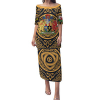 Personalized Monmouthshire Wales Puletasi Coat Of Arms Celtic Style - Wonder Print Shop