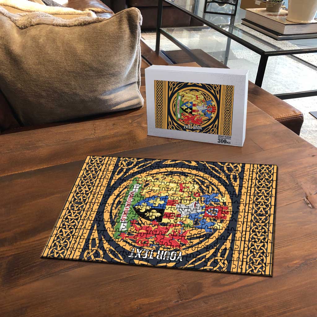 Personalized Monmouthshire Wales Puzzle Coat Of Arms Celtic Style - Wonder Print Shop