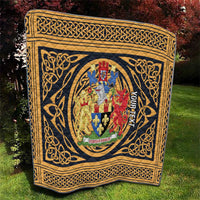 Personalized Monmouthshire Wales Quilt Coat Of Arms Celtic Style - Wonder Print Shop