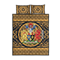 Personalized Monmouthshire Wales Quilt Bed Set Coat Of Arms Celtic Style - Wonder Print Shop