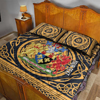 Personalized Monmouthshire Wales Quilt Bed Set Coat Of Arms Celtic Style - Wonder Print Shop