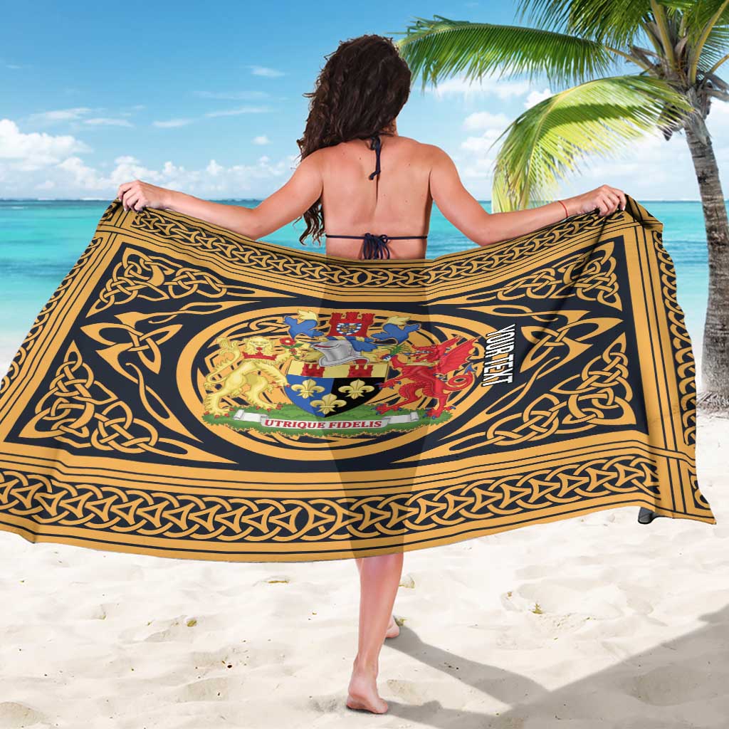 Personalized Monmouthshire Wales Sarong Coat Of Arms Celtic Style - Wonder Print Shop