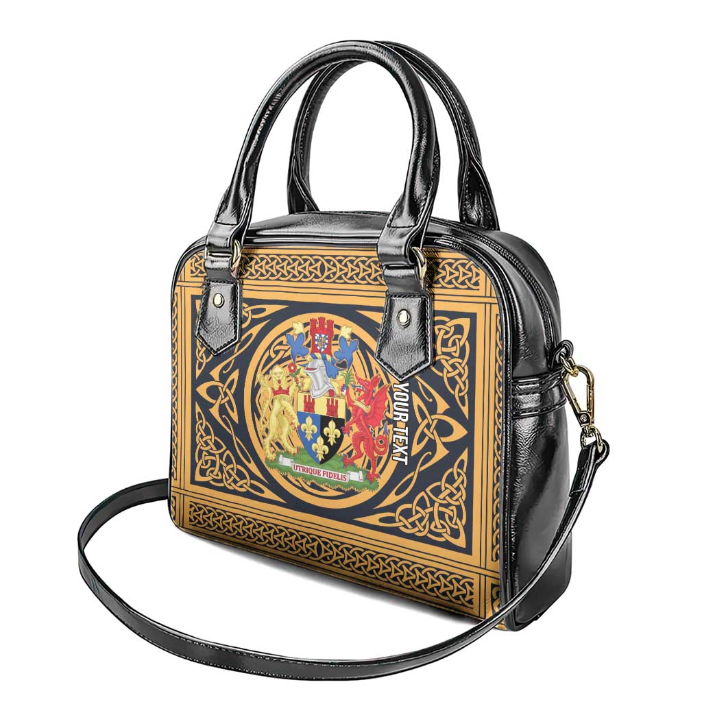 Personalized Monmouthshire Wales Shoulder Handbag Coat Of Arms Celtic Style - Wonder Print Shop