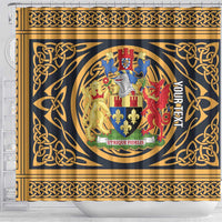 Personalized Monmouthshire Wales Shower Curtain Coat Of Arms Celtic Style - Wonder Print Shop