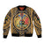 Personalized Monmouthshire Wales Sleeve Zip Bomber Jacket Coat Of Arms Celtic Style - Wonder Print Shop