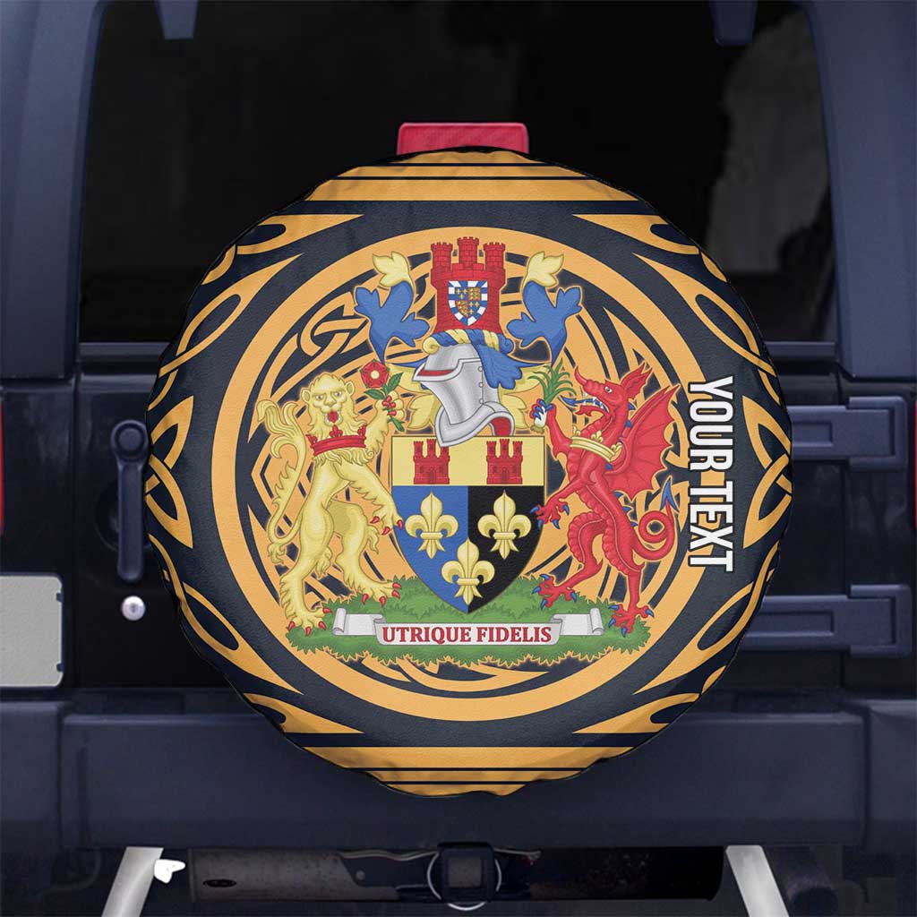 Personalized Monmouthshire Wales Spare Tire Cover Coat Of Arms Celtic Style - Wonder Print Shop