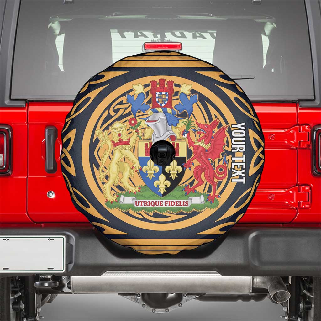 Personalized Monmouthshire Wales Spare Tire Cover Coat Of Arms Celtic Style - Wonder Print Shop